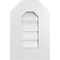 Ekena Millwork Octagonal Top Surface Mount PVC Gable Vent: Functional, w/ 3-1/2"W x 1"P Standard Frame, 12"W x 18"H GVPOT12X1801SF - alternate 1
